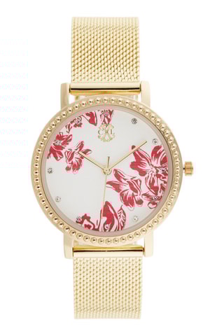 Reloj de cuarzo de aleación - Dorado y blanco