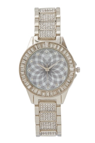 Reloj de cuarzo de acero  -  Plateado y blanco