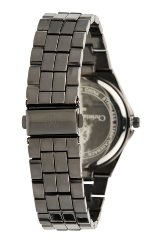 Reloj de cuarzo de metal aleado - Plateado y negro