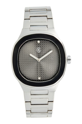 Reloj de cuarzo de metal aleado - Plateado