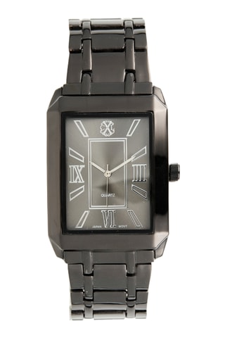 Reloj de cuarzo de metal aleado - Negro