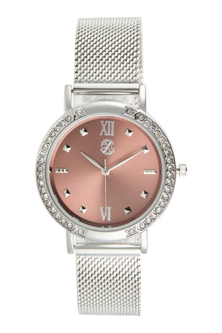 Reloj de cuarzo de metal aleado - Plateado