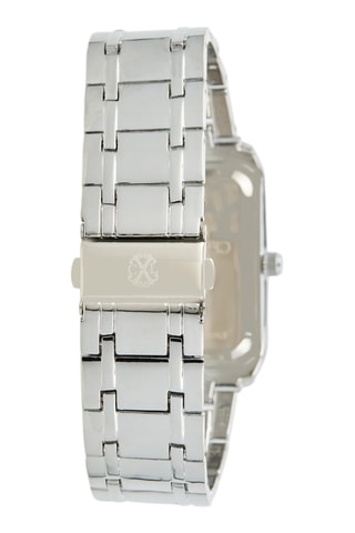 Reloj de cuarzo de metal aleado - Plateado