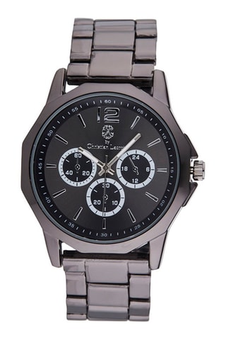 Stalen Quartz Horloge Zwart