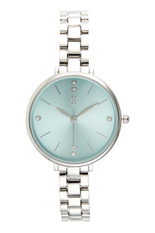 Legering Quartz Horloge - Zilverkleurig en Lichtgroen 