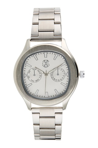 Montre à quartz en alliage - Argenté et blanc