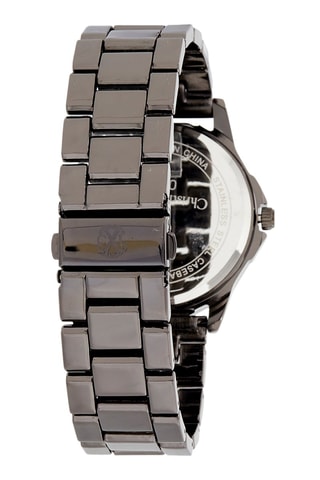 Stalen Quartz Horloge- Secondewijzer. Antraciet en Zwart