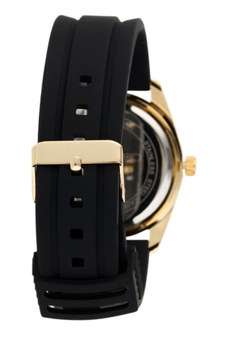 Siliconen Quartz Horloge - Zwart en Goudkleurig