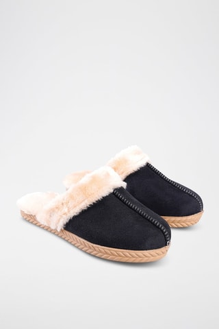 Pantoufles fourrées - Noir