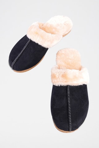 Pantoufles fourrées - Noir