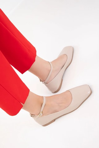 Ballerines vernies - Beige