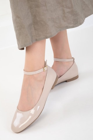 Ballerines vernies - Beige