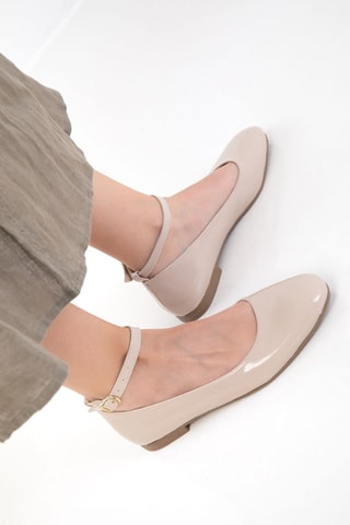 Ballerines vernies - Beige
