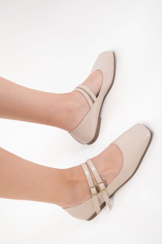 Ballerines vernies - Beige
