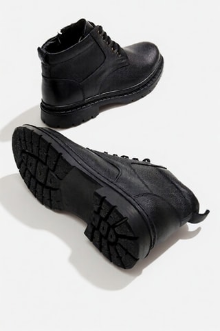 Bottines en cuir - Noir