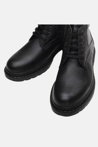 Bottines en cuir - Noir