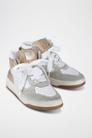 Baskets montantes en cuir - Blanc