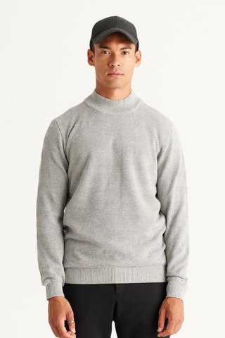 Pull regular - Gris clair