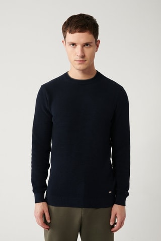 Pull regular - Bleu marine