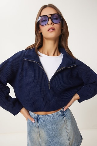 Pull regular - Bleu marine