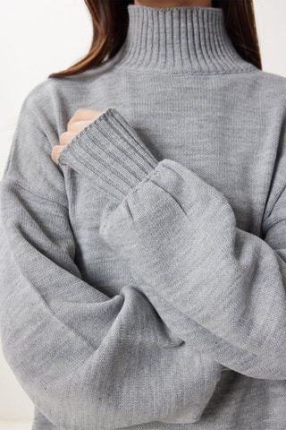 Pull oversize - Gris clair