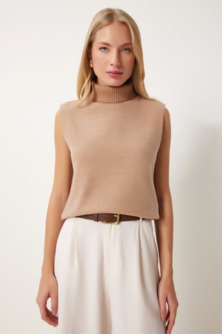 Pull sans manches - Beige