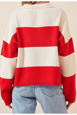 Pull - Rouge et blanc