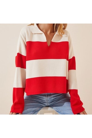 Pull - Rouge et blanc