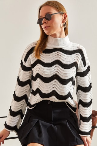 Pull - Blanc et noir