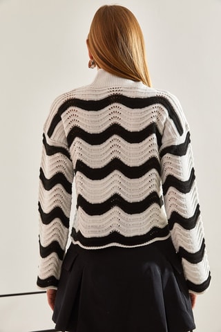 Pull - Blanc et noir