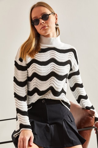 Pull - Blanc et noir