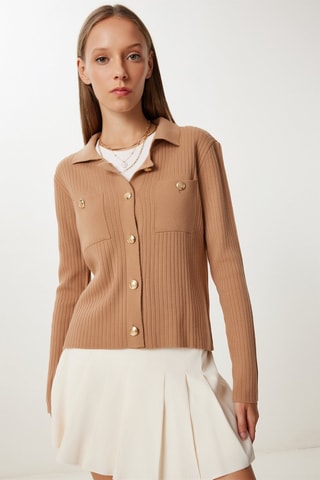 Gilet regular en laine - Beige