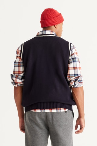 Gilet regular sans manches - Bleu marine 