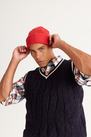 Gilet regular sans manches - Bleu marine 