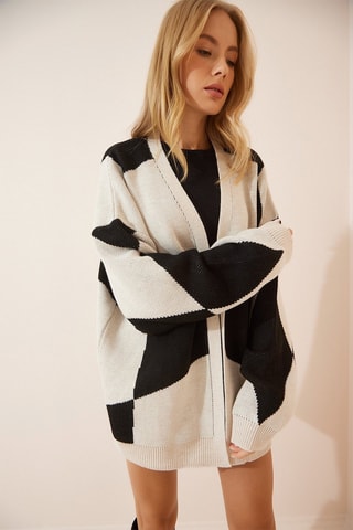 Gilet regular - Noir et écru