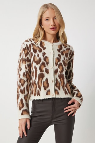 Gilet - Ecru et marron