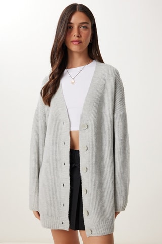Gilet long regular - Gris