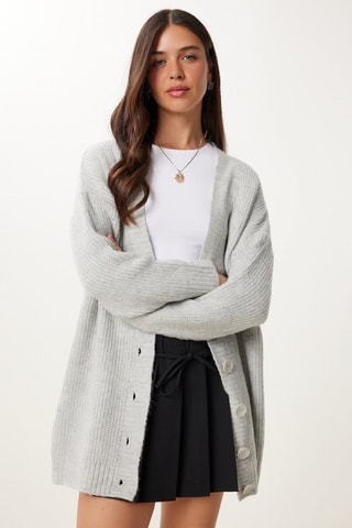 Gilet long regular - Gris