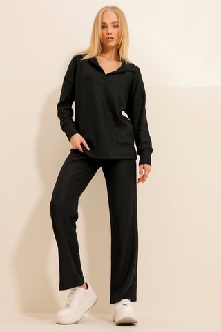 Polo et pantalon regular - Noir