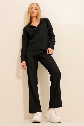 Polo et pantalon regular - Noir