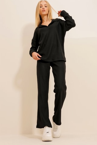 Polo et pantalon regular - Noir