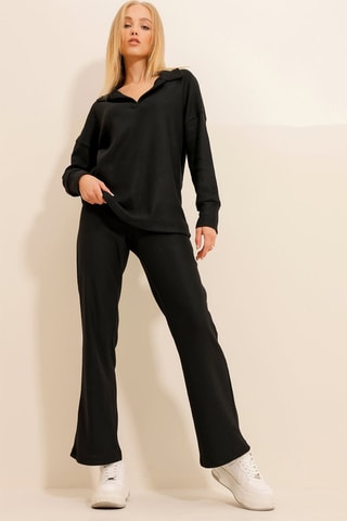 Polo et pantalon regular - Noir