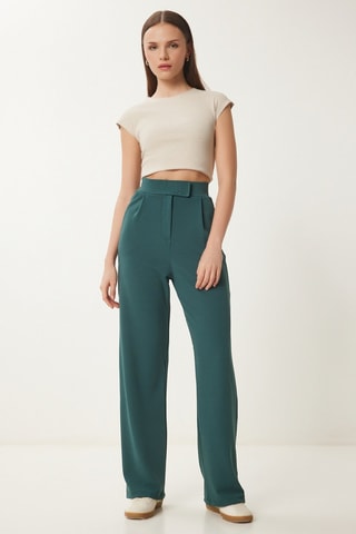 Pantalon regular - Vert émeraude