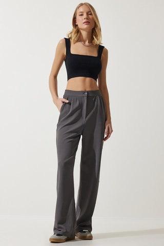 Pantalon palazzo - Gris