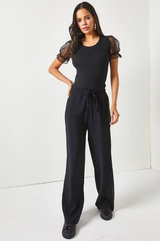 Pantalon palazzo - Noir