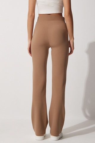 Pantalon taille haute - Camel