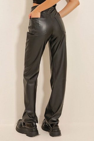 Pantalon taille haute - Noir