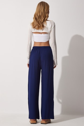 Pantalon palazzo - Bleu marine