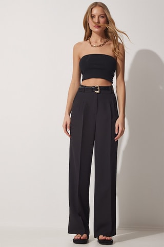 Pantalon regular - Noir