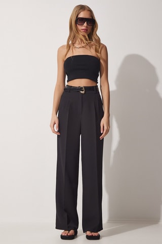 Pantalon regular - Noir